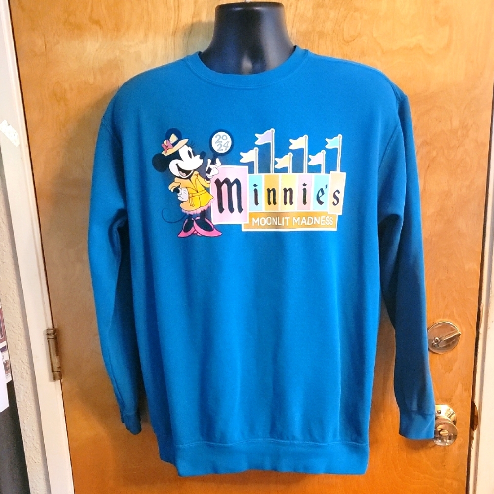 Cast Exclusive 2024 Disneyland Minnie's Moonlight Madness Sweatshirt Size Large